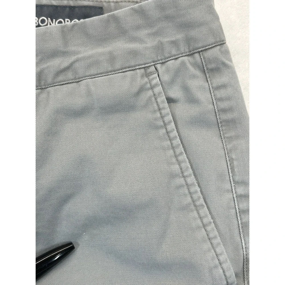 Bonobos Pants Mens 32x32 Gray Chino‎ Slim Flat Front Straight Leg